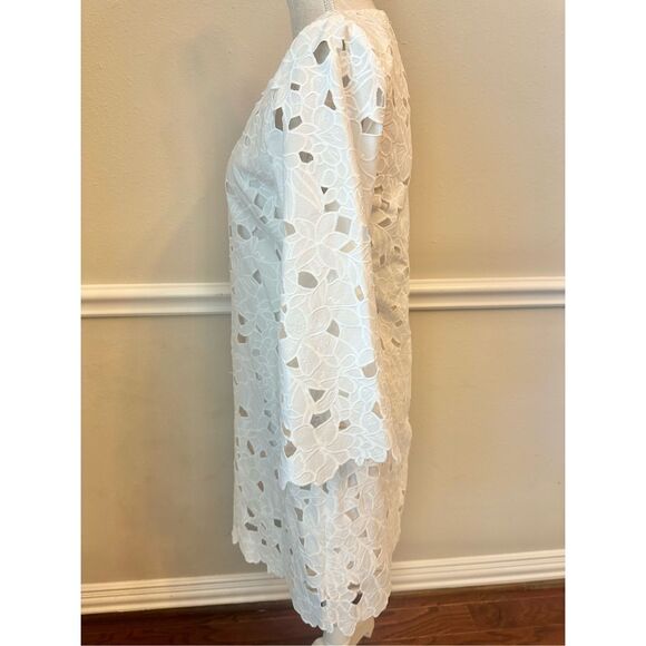 Cara Cara annabelle dress scalloped floral eyelet white size small NWT - Picture 8 of 11